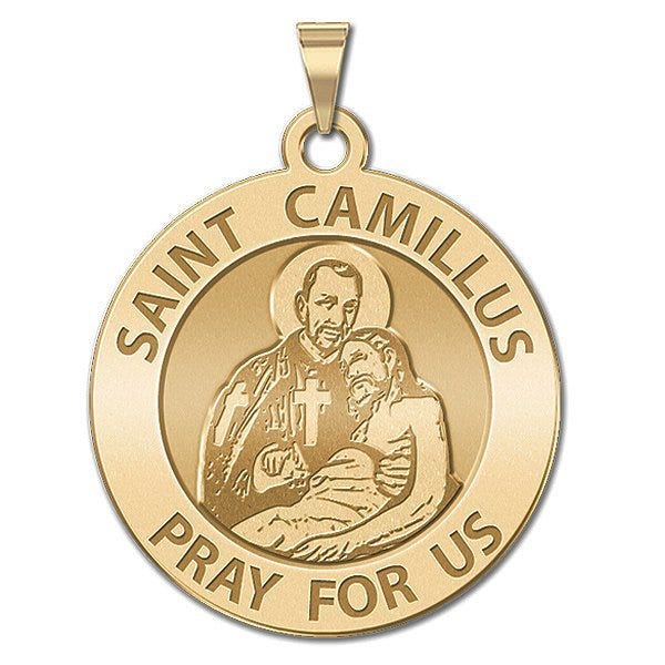 Saint Camillus Round Religious Medal