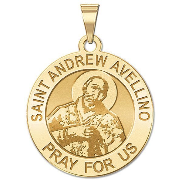Saint Andrew Avellino Round Medal