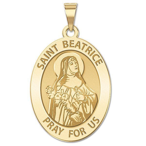 Saint Beatrice OVAL Religious Medal