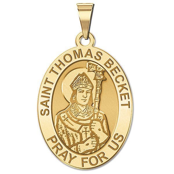 Saint Thomas Becket - Oval Religious Medal