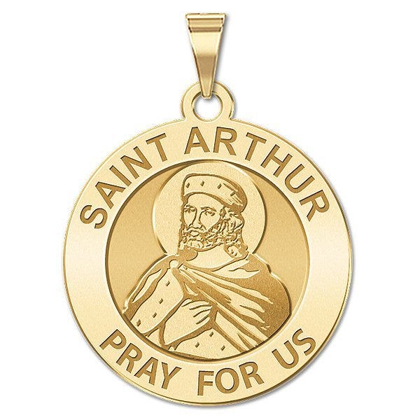 Saint Arthur Round Religious Medal