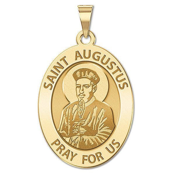 Saint Augustus Oval Religious Medal "EXCLUSIVE"