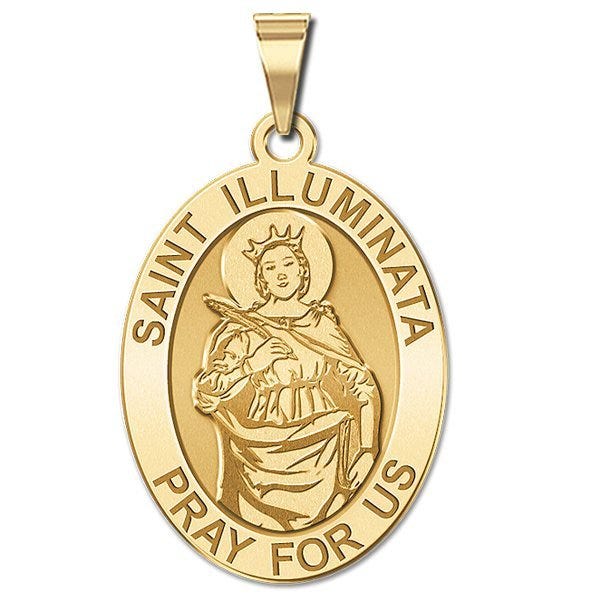 Saint Illuminata OVAL Religious Medal  "EXCLUSIVE"