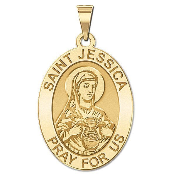 Saint Jessica Religious Oval Medal "EXCLUSIVE"
