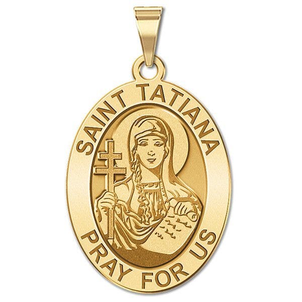 Saint Tatiana - Oval Religious Medal