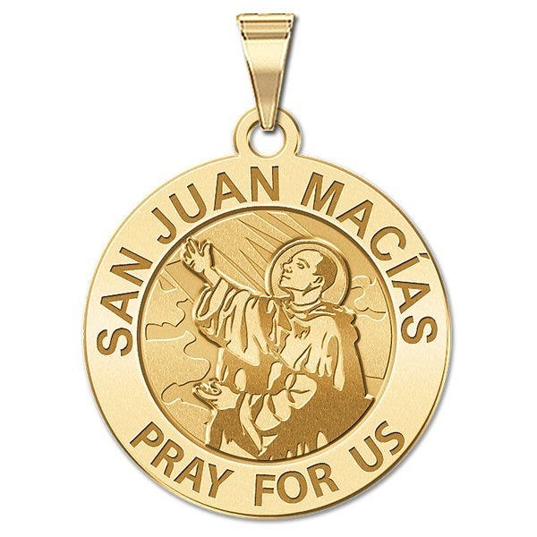 San Juan Macias Round Religious Medal  "EXCLUSIVE"