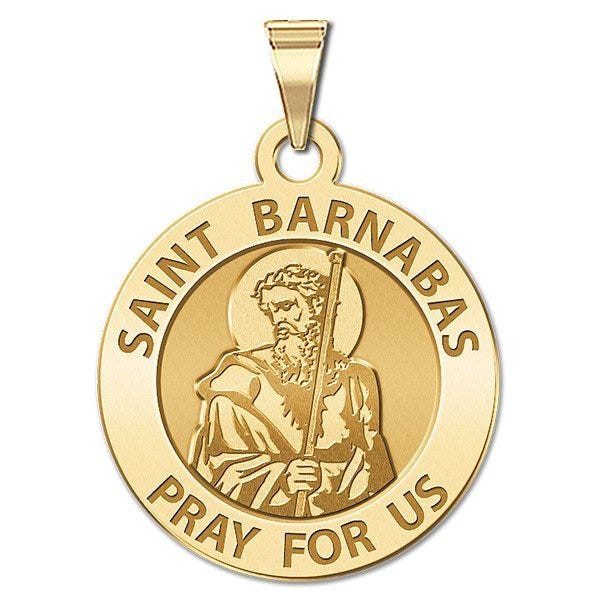 Saint Barnabas Round Religious Medal