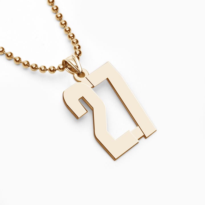 Number Charm or Pendant with 2 Digits