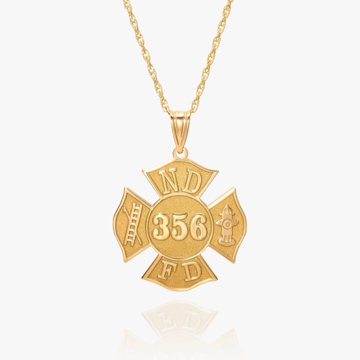 Personalized Professional Shape Firefighter Badge with Your Number & Department