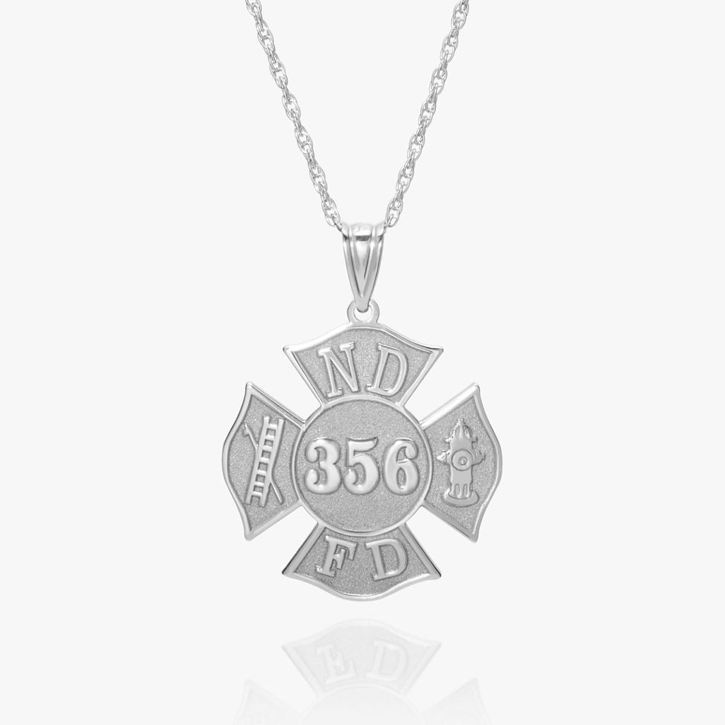 Personalized Professional Shape Firefighter Badge with Your Number & Department