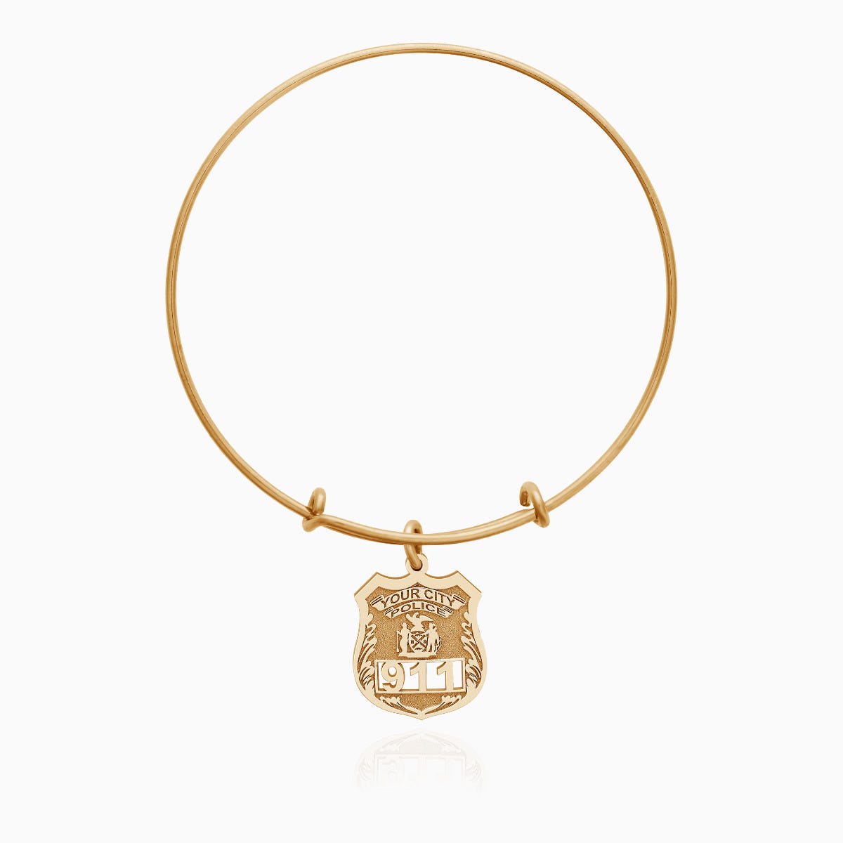 Personalized Police Badge Expandable Bracelet