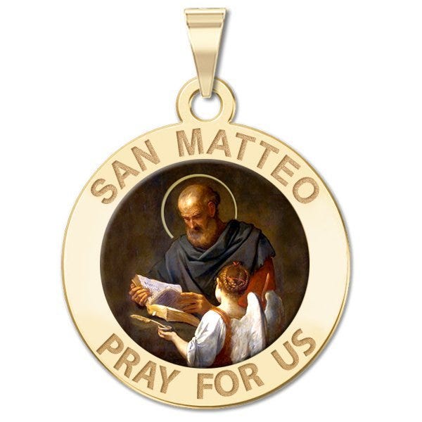 San Matteo Color Religious Medal "EXCLUSIVE"