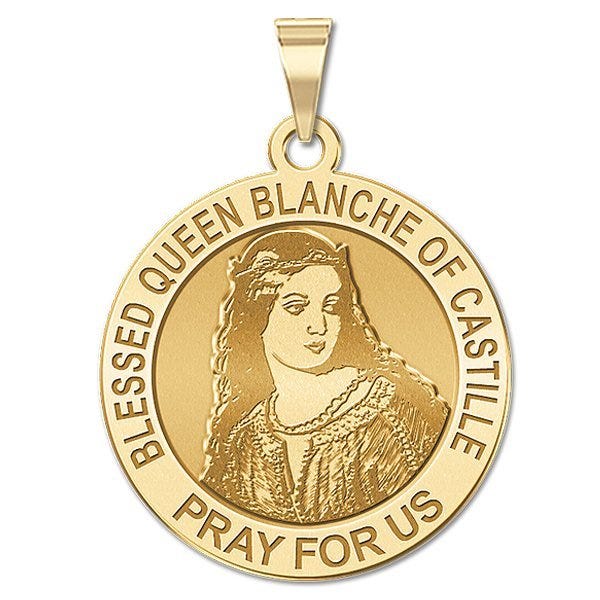Blessed Queen Blanche of Castille Round Religious Medal  "EXCLUSIVE"