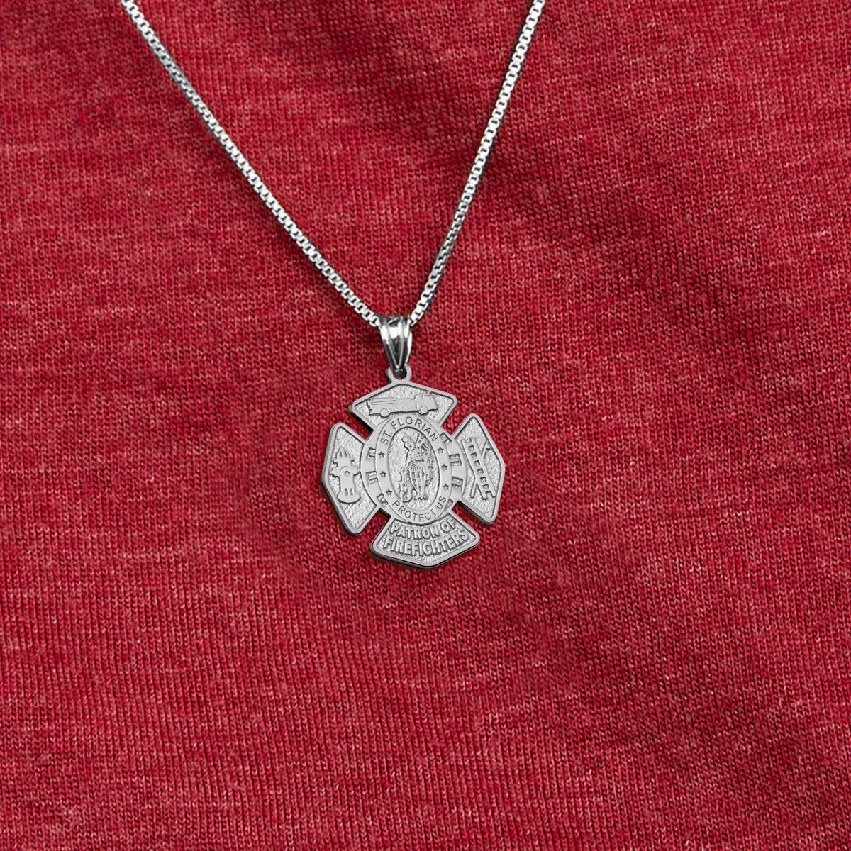 Saint Florian Patron of Firefighters Badge Religious Medal