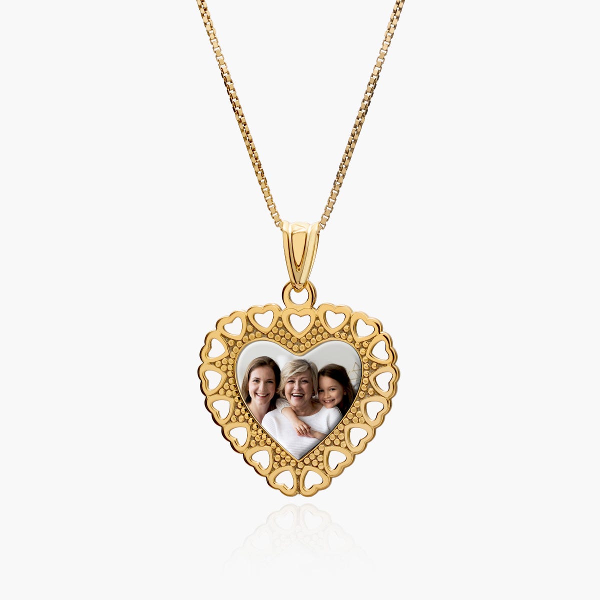 Photo Engraved Small Heart Charm