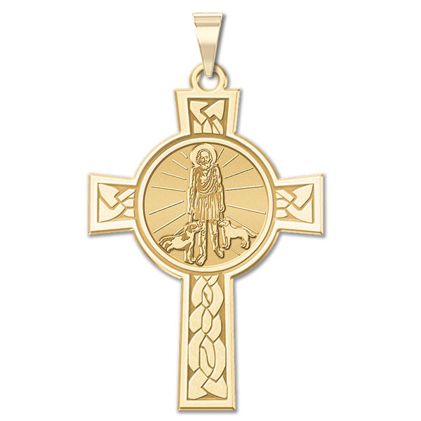 Saint Lazarus Cross Religious Medal  "EXCLUSIVE"