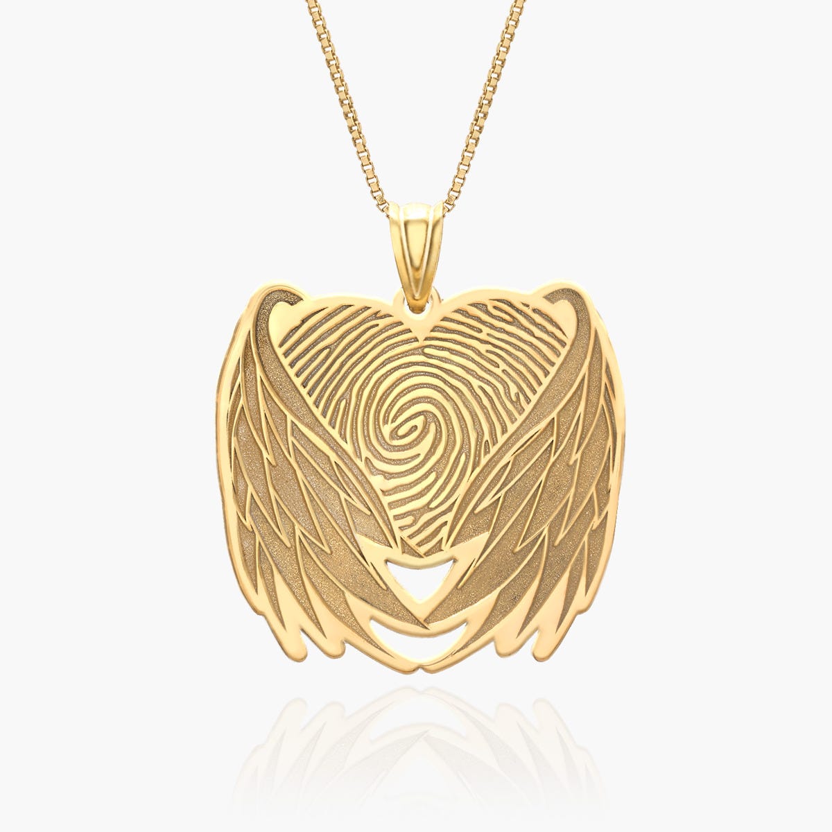 Custom Fingerprint Angel Wing Charm or Pendant