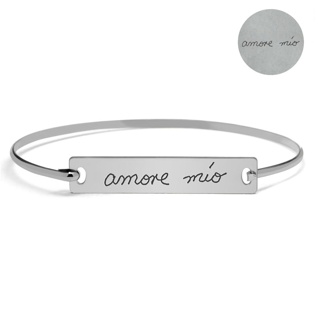 Personalized Handwriting Bangle Bracelet