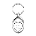 Stainless Steel Personalized Handwriting Heart Keychain