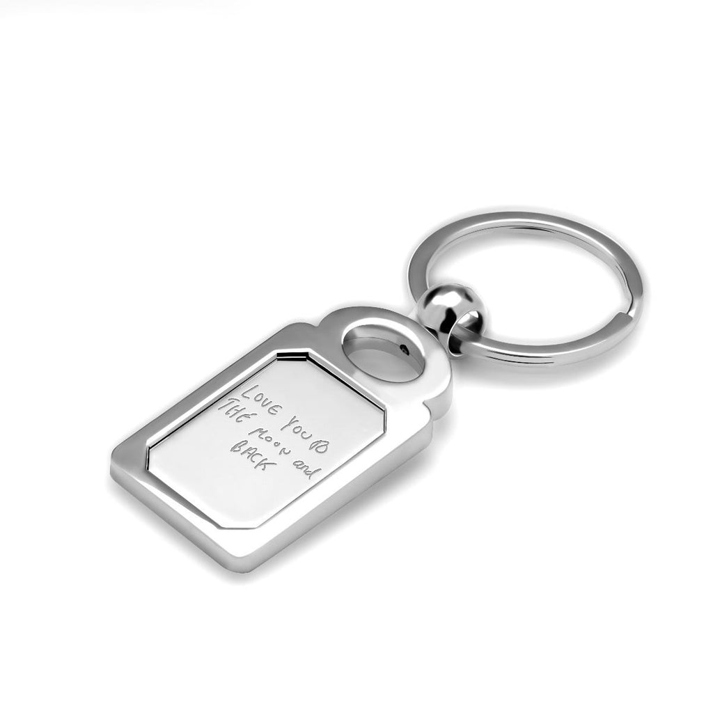 Stainless Steel Personalized Handwriting Rectangle Keychain