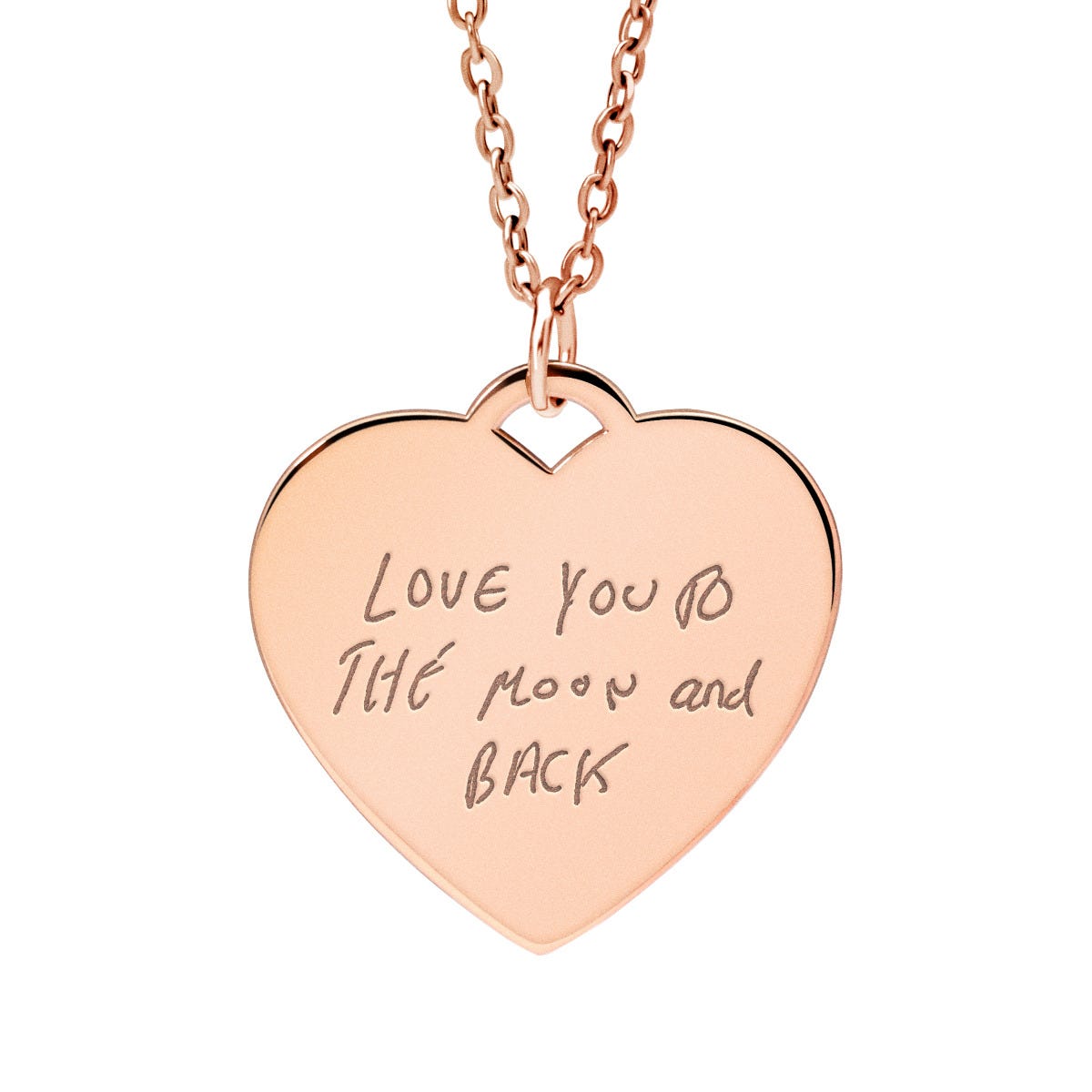 Personalized Handwriting Heart Pendant
