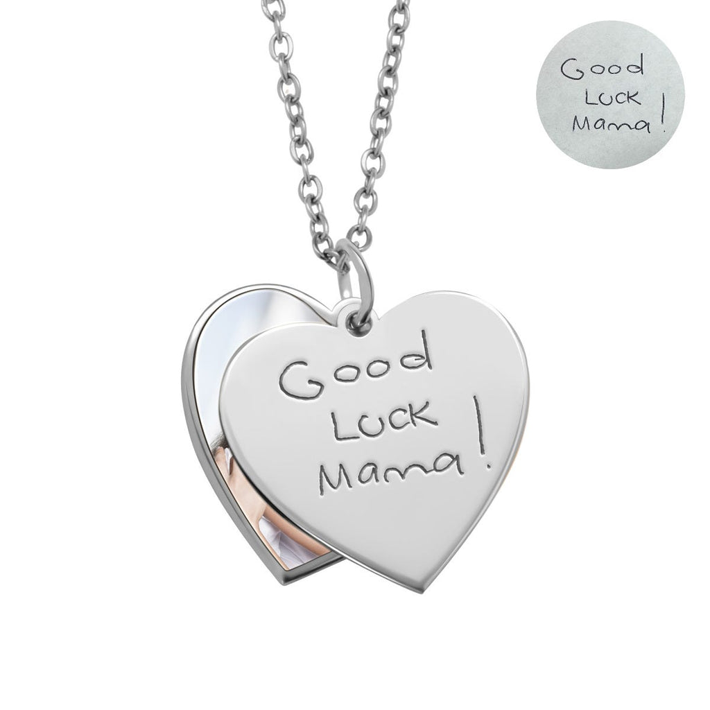 Personalized Handwriting Swivel Heart Pendant