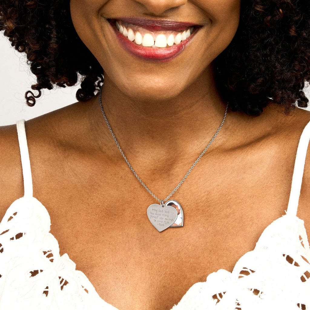 Personalized Handwriting Swivel Heart Pendant