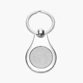 Stainless Steel Custom Fingerprint Round Keychain