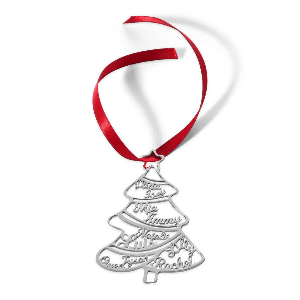 Personalized Christmas Tree Ornament with up to 10 Names