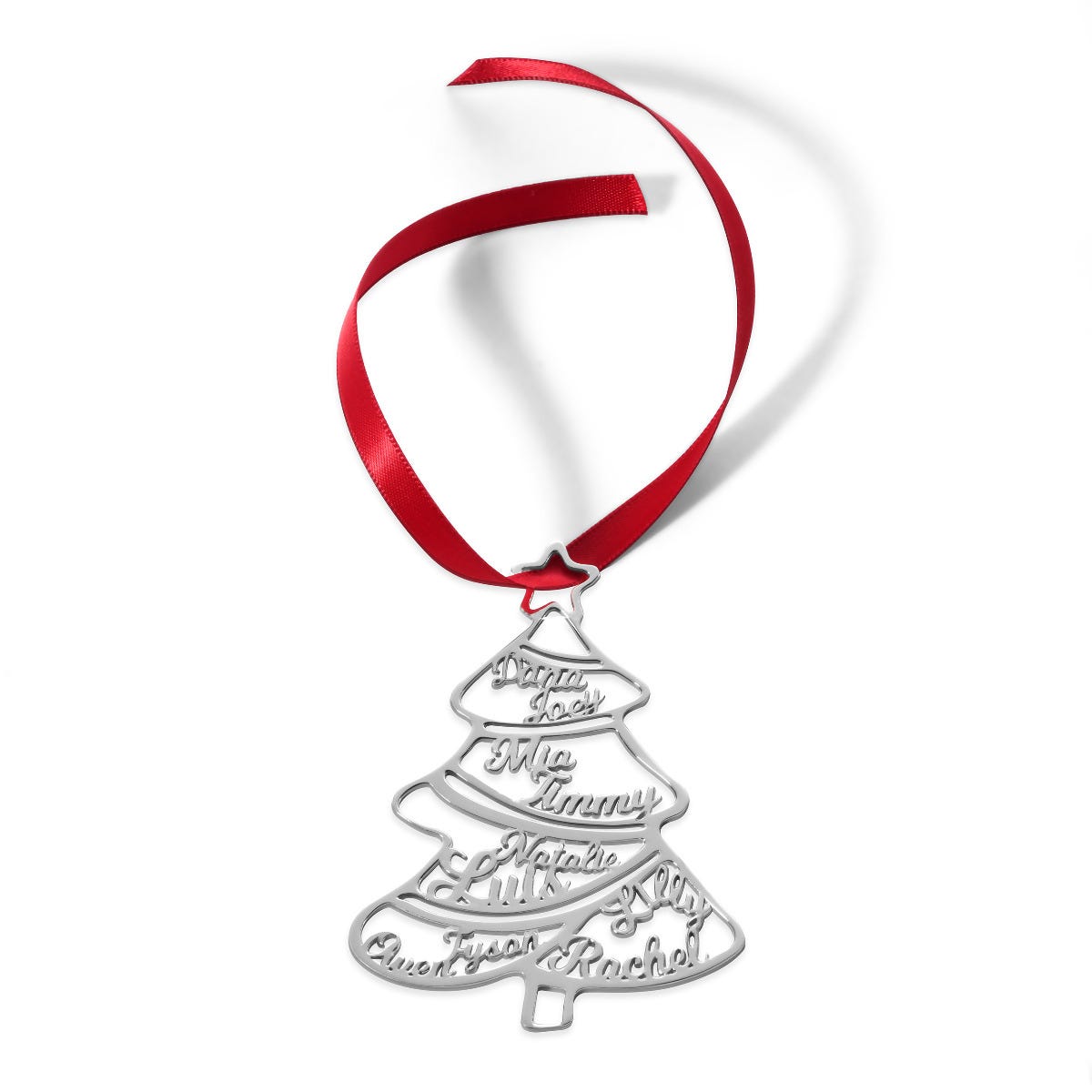 Personalized Christmas Tree Ornament with up to 10 Names