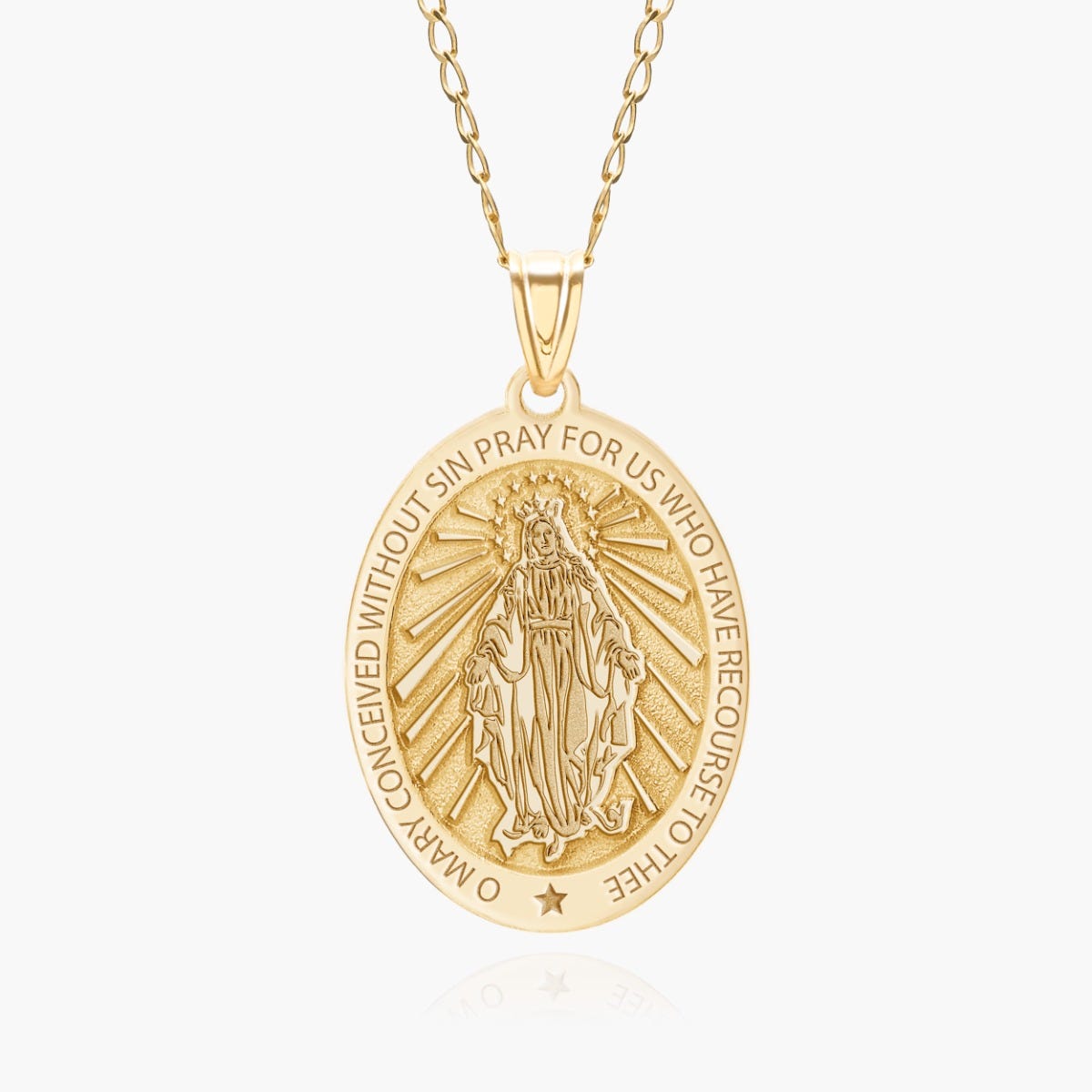 Miraculous Medal "EXCLUSIVE" Oval Pendant