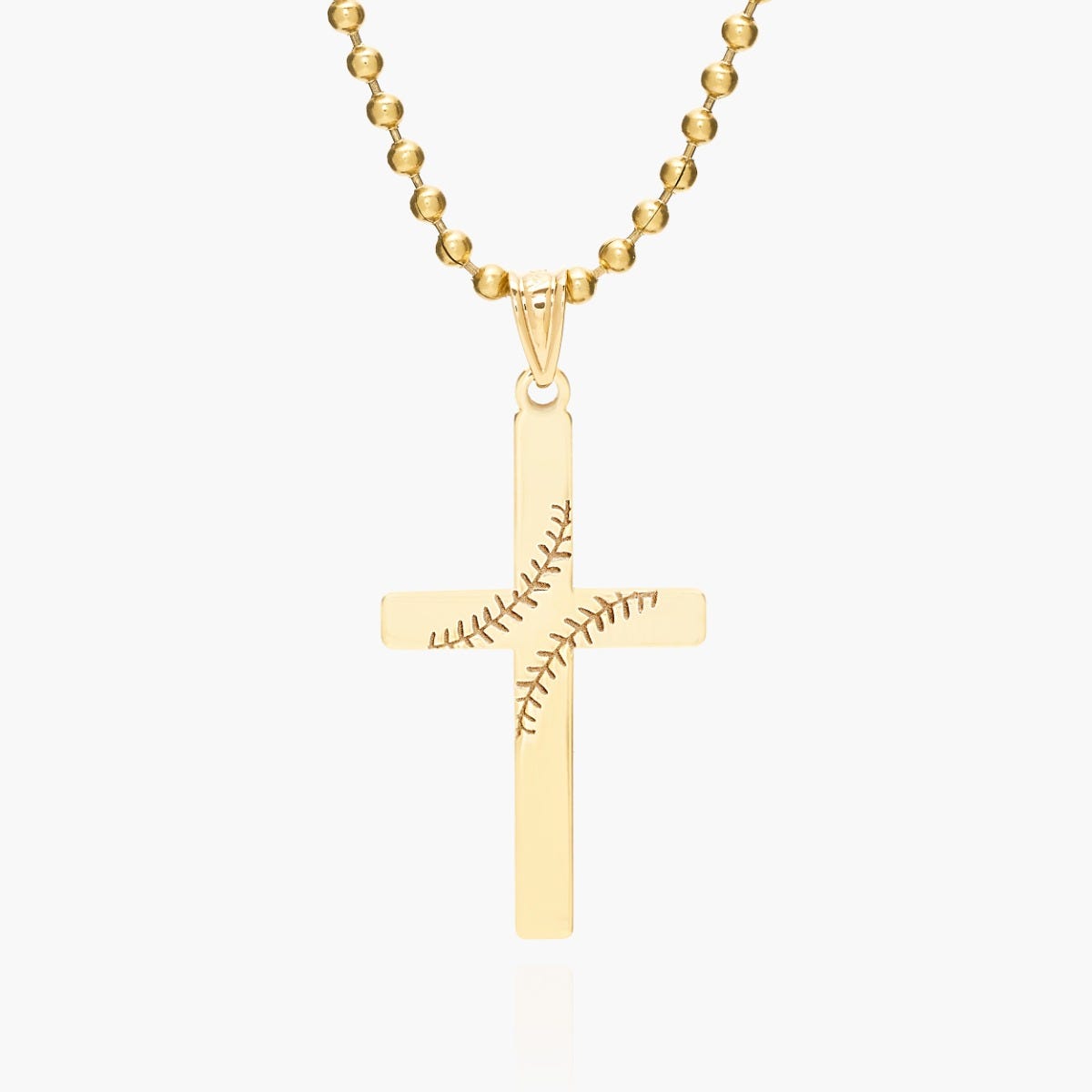Baseball Stitch Cross Pendant