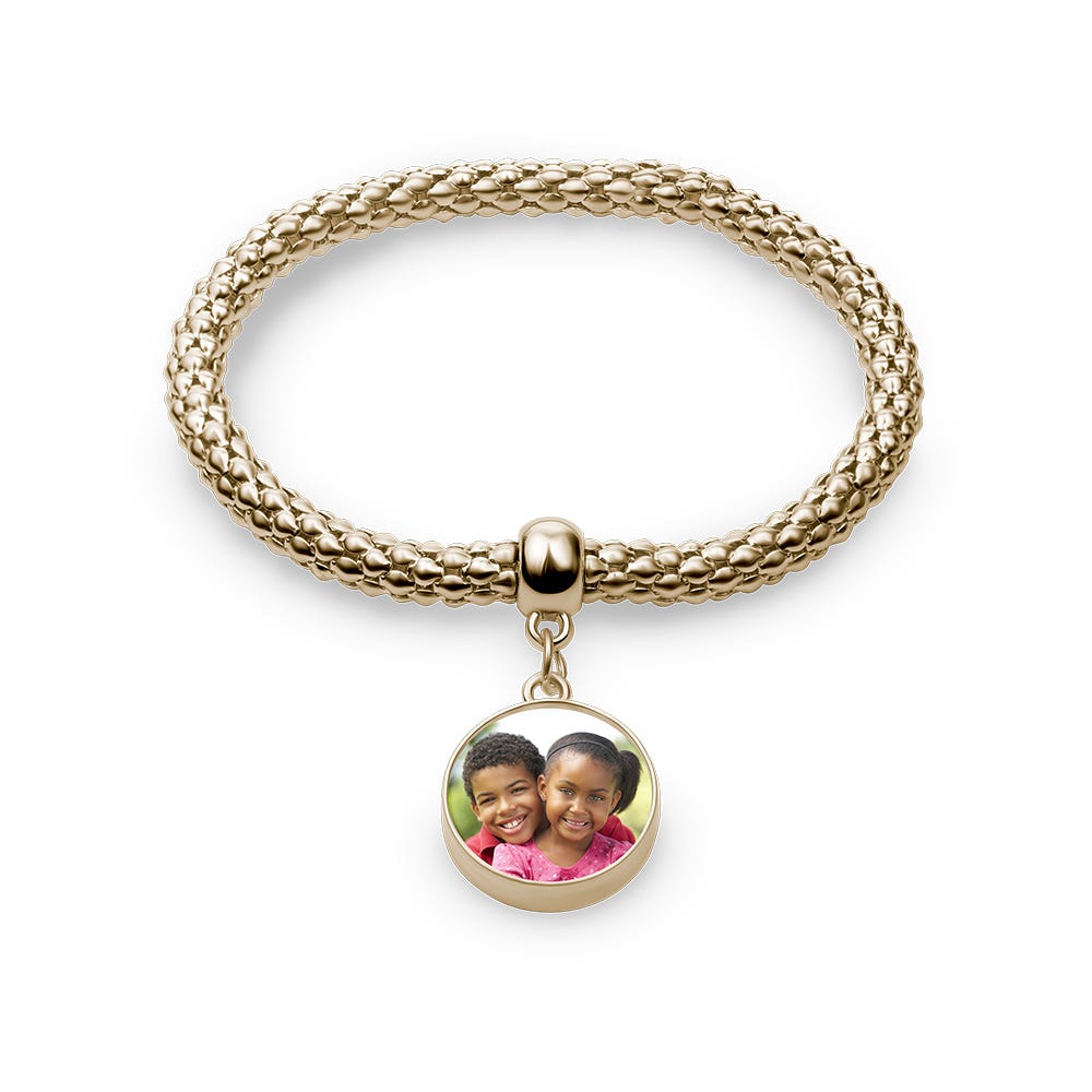 Photo Round Charm Bracelet