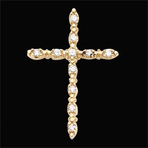 CROSS PENDANT W/DIAMOND, s.R41015D