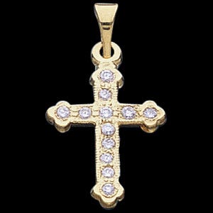 CROSS PENDANT W/DIAMOND, s.R41023