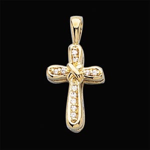 CROSS PENDANT W/DIAMOND, s.R41056D
