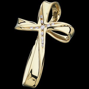 CROSS PENDANT W/DIAMOND, s.R41060D
