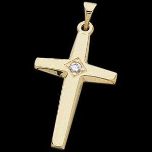 CROSS PENDANT W/DIAMOND, s.R41068