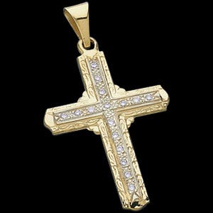 CROSS PENDANT W/DIAMOND, s.R41078