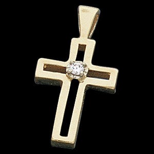 CROSS PENDANT W/DIAMOND, s.R41080