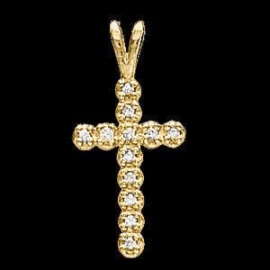 CROSS PENDANT W/DIAMOND, s.R8043D