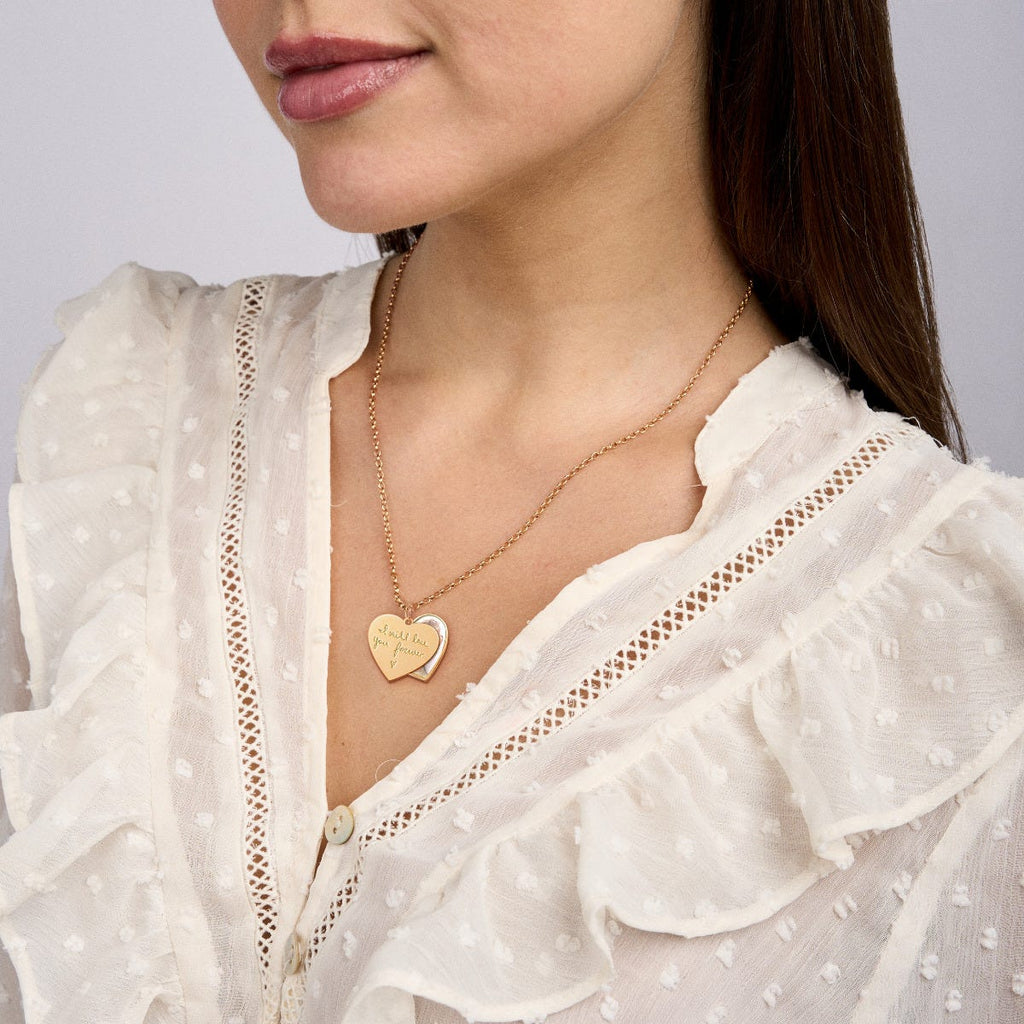 Personalized Handwriting Swivel Heart Pendant