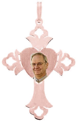 Cross Pendant with Heart Center