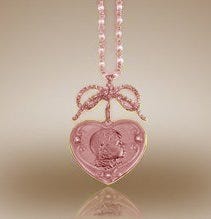 Heart Shaped Framed Pendant w/ Diamonds