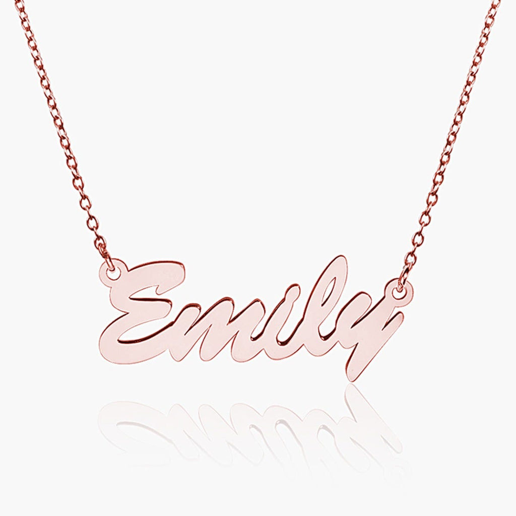 Script Name Necklace with Chain Included
