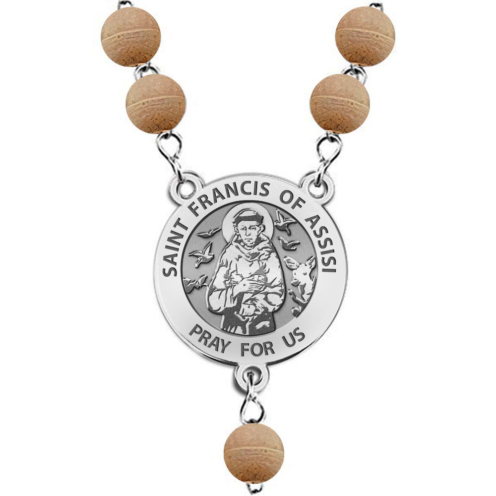 Saint Francis of Assisi Rosary Beads