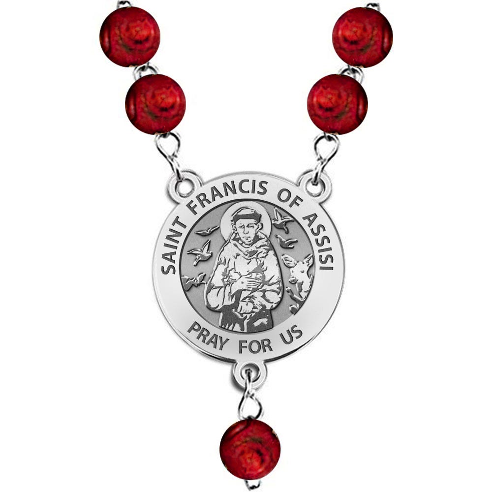 Saint Francis of Assisi Rosary Beads