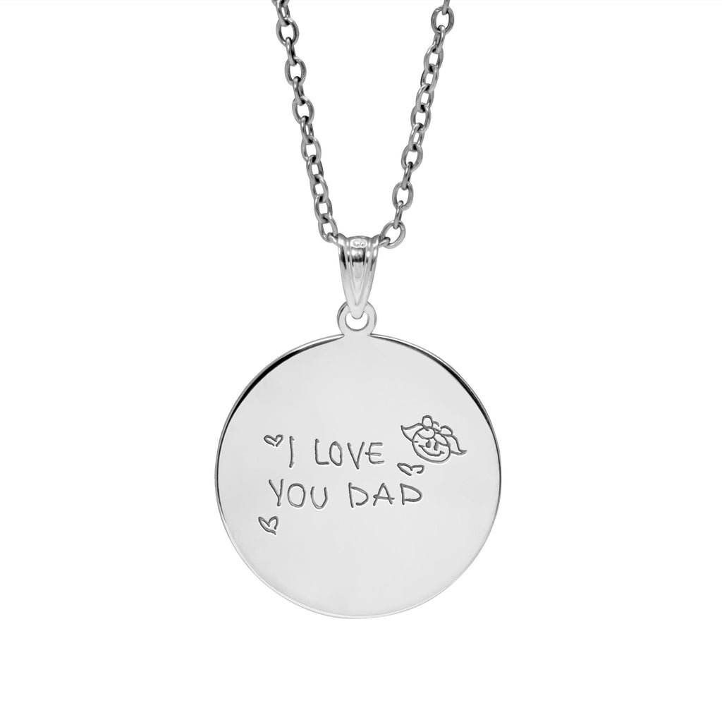 Personalized Handwriting Round Pendant