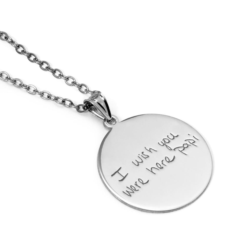 Personalized Handwriting Round Pendant