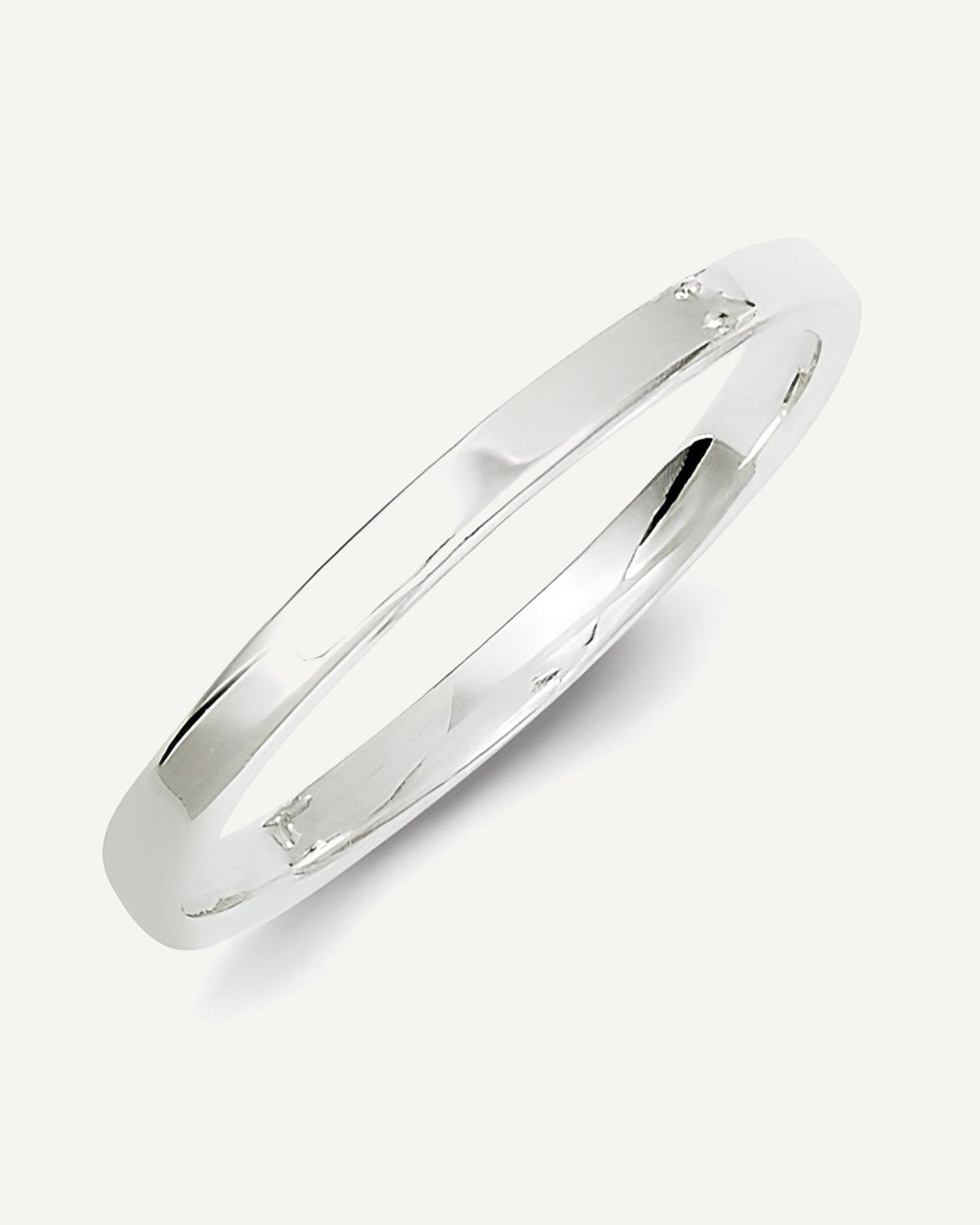 Sterling Silver 2mm Flat Comfort-Fit Wedding Band
